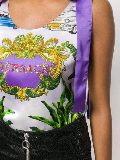 Shop Versace Printed Top - Multicolour