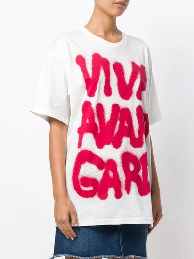 Shop Jeremy Scott Viva Avant T-shirt - White