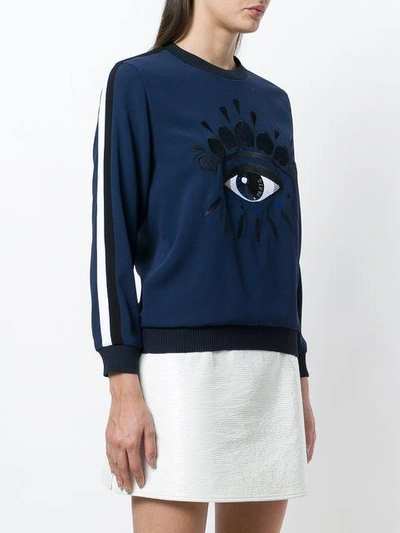 Shop Kenzo Eye Jumper In Blue