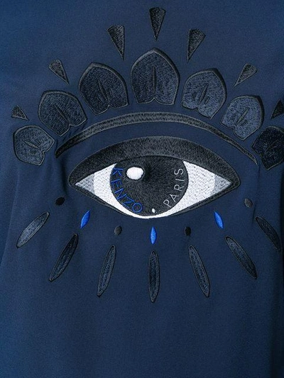 Shop Kenzo Eye Jumper In Blue