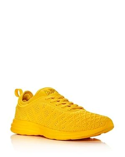 Shop Apl Athletic Propulsion Labs Men's Techloom Phantom Lace Up Sneakers In Yellow