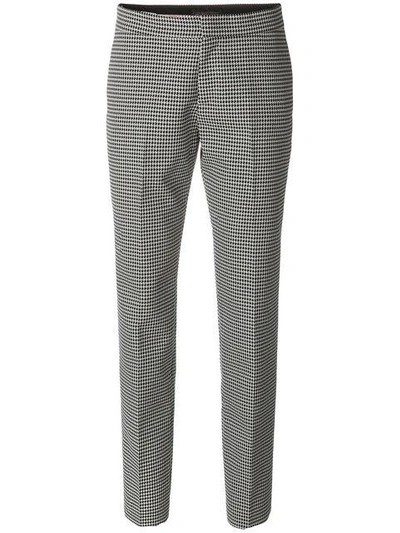 Shop Giambattista Valli Houndstooth Pattern Tapered Trousers