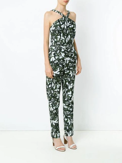 Shop Andrea Marques Triangle Neck Jumpsuit In Est Folhagem Areia