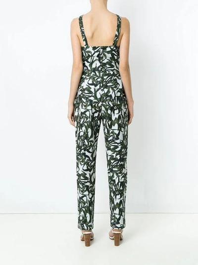 Shop Andrea Marques Triangle Neck Jumpsuit In Est Folhagem Areia