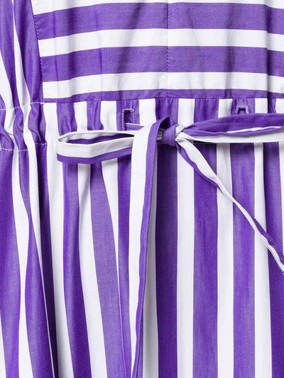 Shop Maison Rabih Kayrouz Striped Flared Dress In Purple