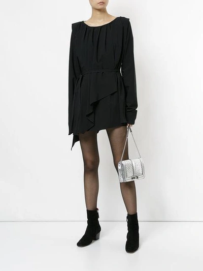 Shop Lemaire Asymmetric Hem Dress In Black
