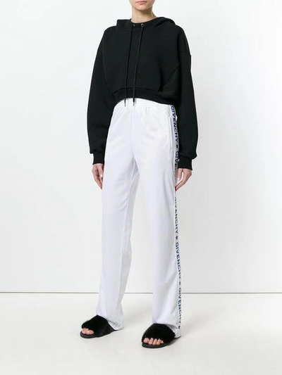 Shop Givenchy Side Logo Track Pants - White