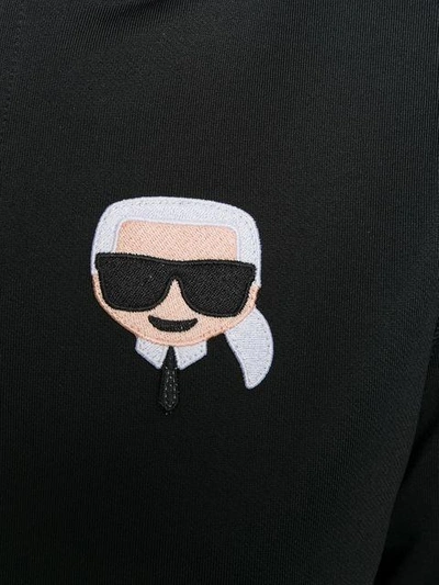 Shop Karl Lagerfeld Ikonik Emoji Hoodie - Black