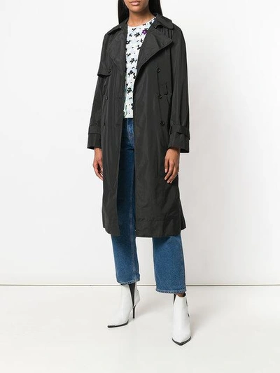 Kenzo Oversized Trench Coat - Black In Black