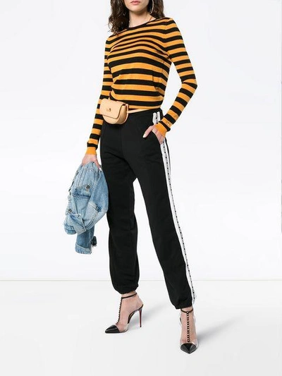 Shop Bella Freud Striped Wool Cashmere