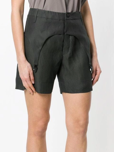 Shop Lost & Found Garter Shorts In Black