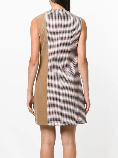 Shop Stella Mccartney Panelled Shift Dress - Brown