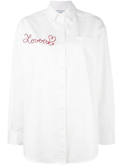 Shop Forte Couture Embroidered Blouse In White