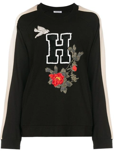 Shop P.a.r.o.s.h Embellished H Jumper In Black