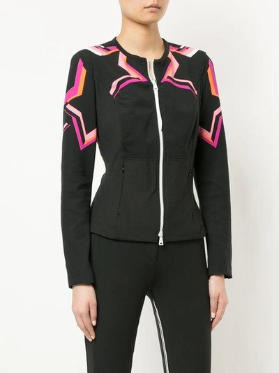 Shop Marc Cain Fitted Zip Jacket In Black