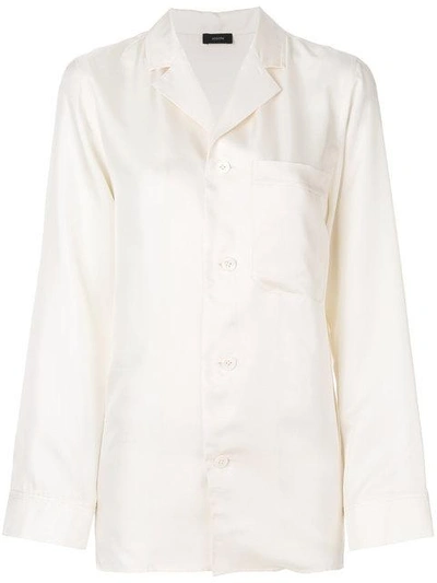 Shop Joseph Open Neck Blouse In White