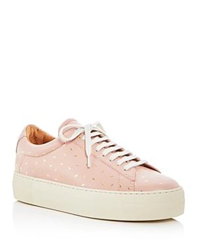 Shop Zespà Women's Dessus Supakitch Leather Lace Up Platform Sneakers In Off White / Nude