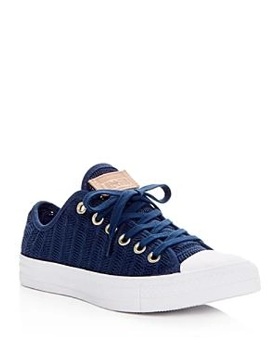 Shop Converse Women's Chuck Taylor All Star Woven Lace Up Sneakers In Slate Blue