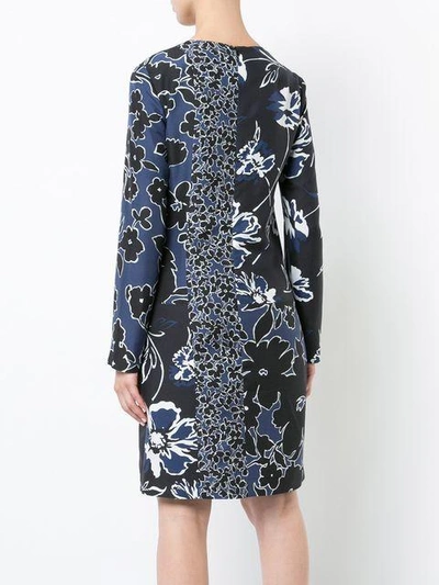 Shop Michael Kors Floral Print Dress In Blue
