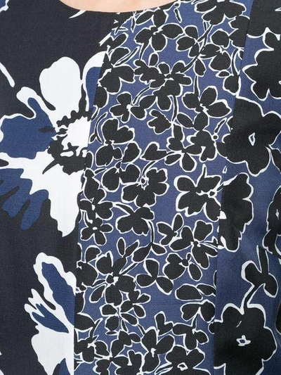 Shop Michael Kors Floral Print Dress In Blue
