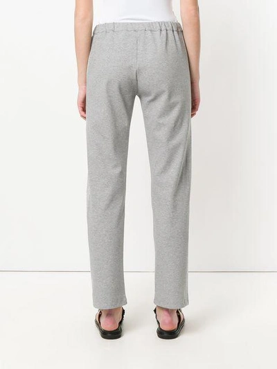 Shop Eleventy Elasticated Waist Trousers In Grey