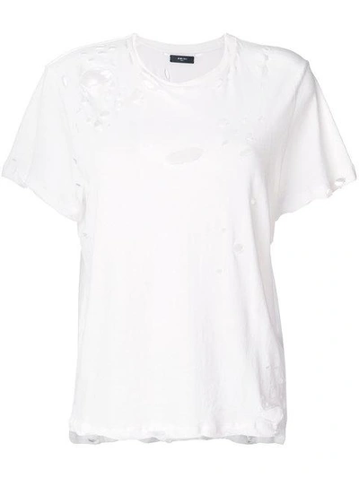 Shop Amiri Distressed T In White