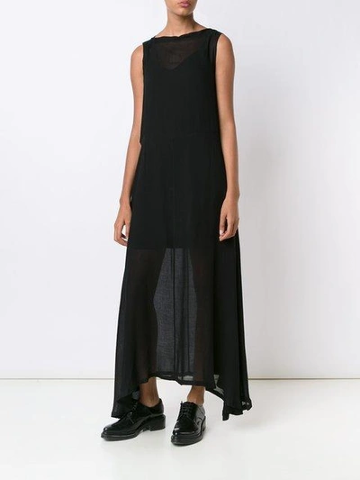 Shop Ann Demeulemeester Flared Maxi Dress - Black