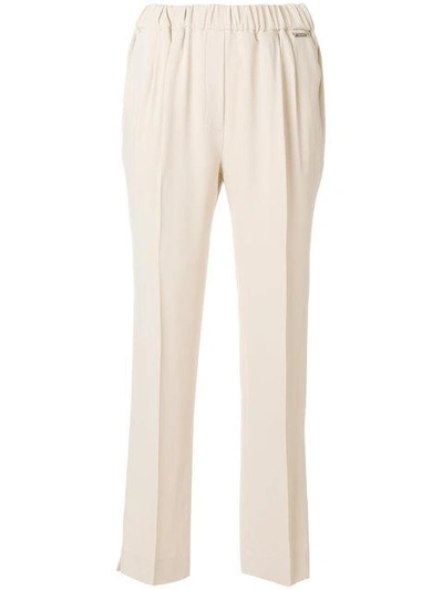 Shop Twinset Twin-set High Rise Trousers - Neutrals