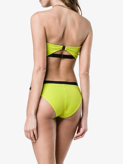 Shop Jean Yu Hayden Bandeau Bikini In Green