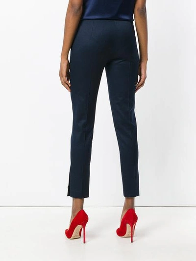 Shop Styland Cropped Trousers In Blue