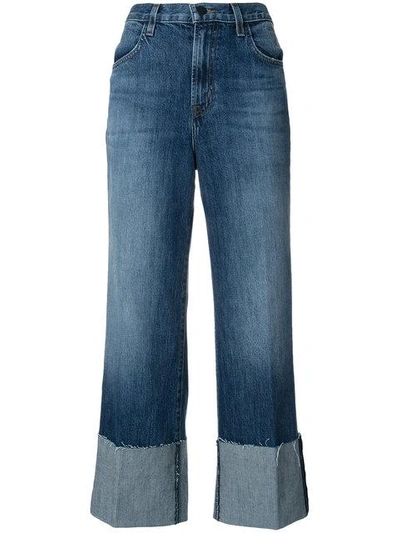 Shop J Brand High Rise Flared Jeans In Blue