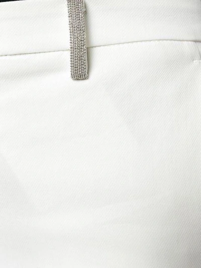 Shop Fabiana Filippi Embellished Belt Loop Trousers - White