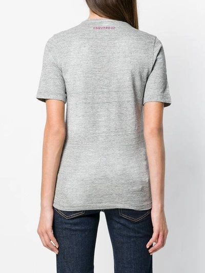 Shop Dsquared2 Graphic Print T-shirt - Grey