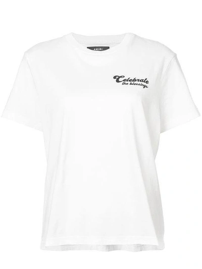 Shop Amiri Celebrate Star-print T-shirt - White