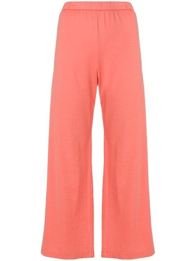 Shop Aspesi Elasticated Waist Trousers In Pink
