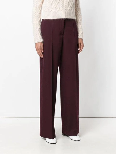 Shop Stella Mccartney Wide-leg Trousers In Red