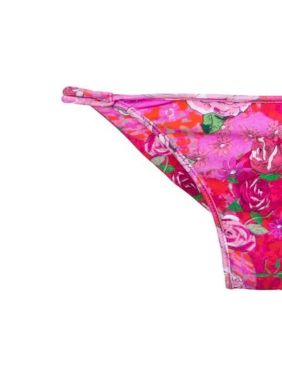Amir Slama Rose Print Triangle Bikini Set