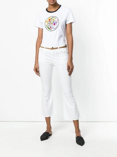 cropped kick-flared trousers