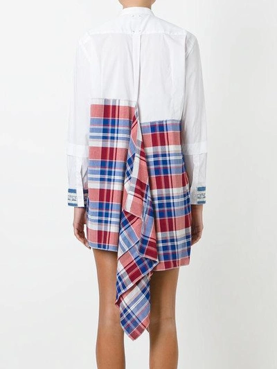 Shop Antonio Marras Draped Patchwork Shirt In White