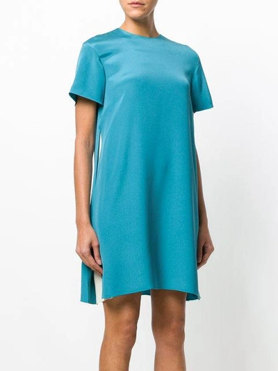 Shop Valentino Shortsleeved Shift Dress - Blue