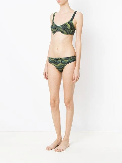 Shop Amir Slama Drawstring Bikini Set In Green