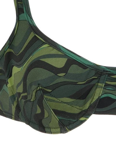 Shop Amir Slama Drawstring Bikini Set In Green