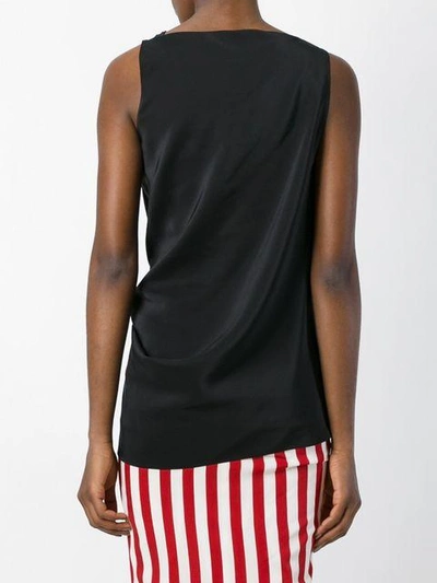 Lanvin Drape Front Sleeveless Blouse