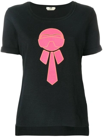 Shop Fendi Karlito T-shirt - Black