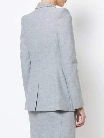 Shop Thomas Wylde Embellished Blazer In Grey