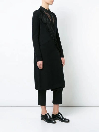 Shop Altuzarra Wrap Front Cardigan With Tassel Trimming - Black