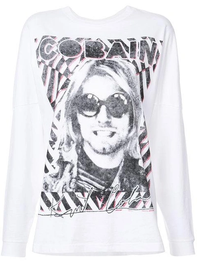 Shop R13 Kurt Cobain Print Oversized T-shirt - White