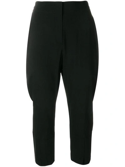 Shop Isabel Benenato Cropped Trousers In Black