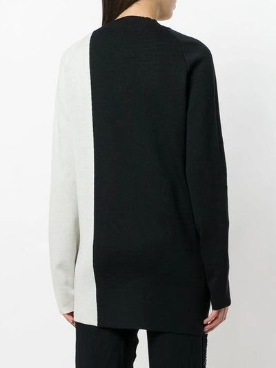 Shop Haider Ackermann Colour Block Cardigan In Black