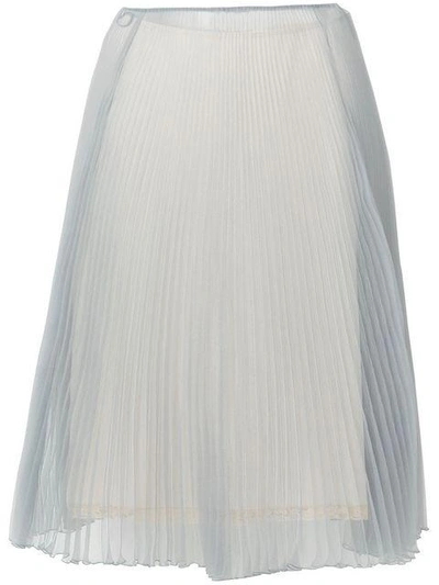 Shop Prada Pleated Skirt - Grey